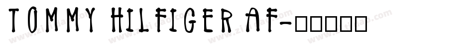 TOMMY HILFIGER AF字体转换